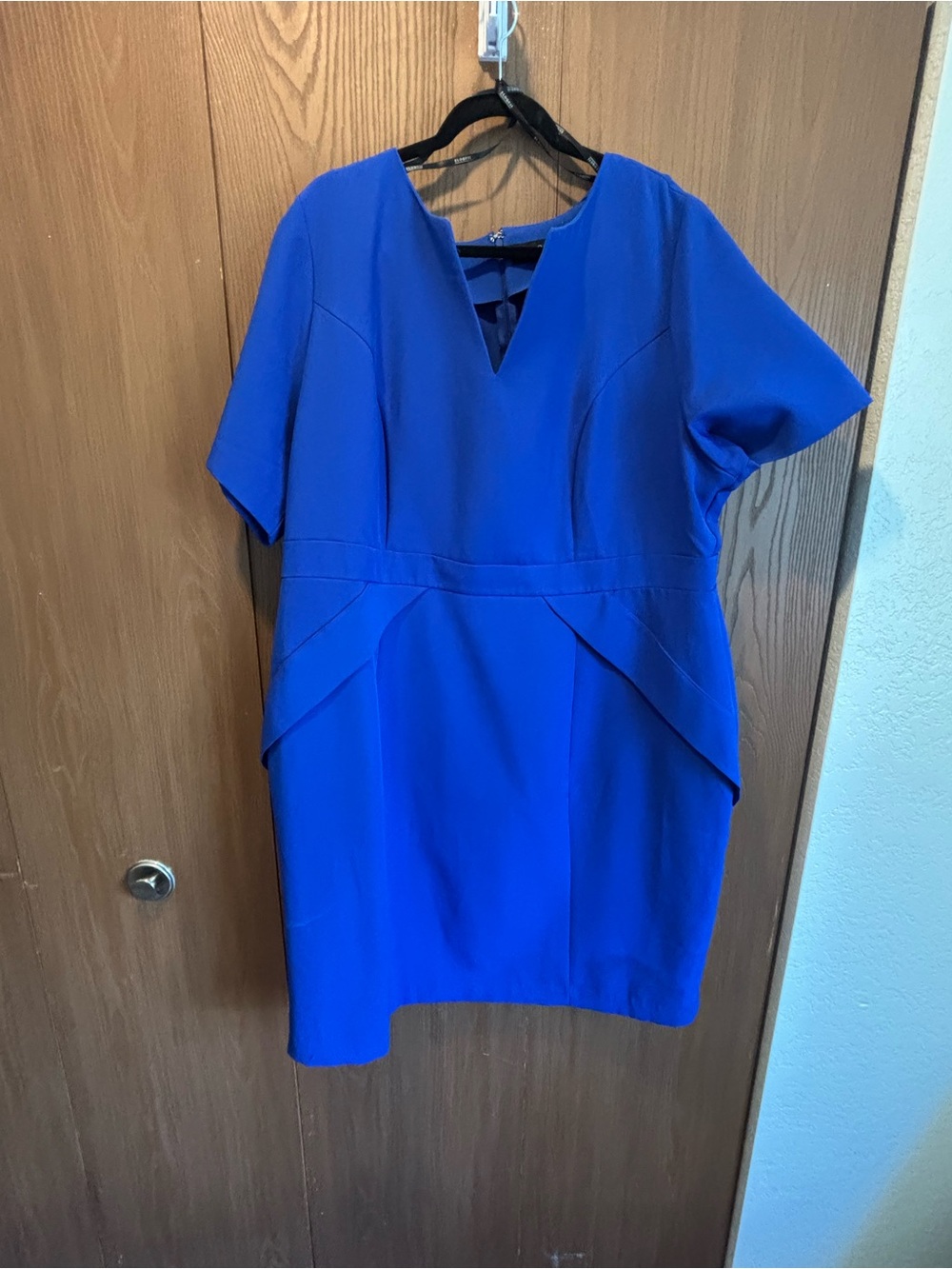Eloquii Cobalt Blue V-Neck Sheath Dress